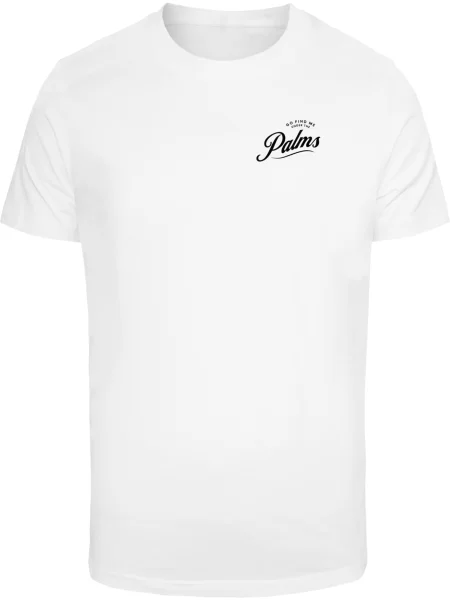 Mister Tee Tricou Three Palms ecru / verde închis / negru alb
