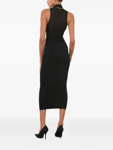 Fustă midi Wardrobe.nyc cu volane negru