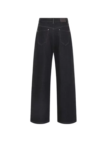Blugi cu picior larg Brunello Cucinelli negru