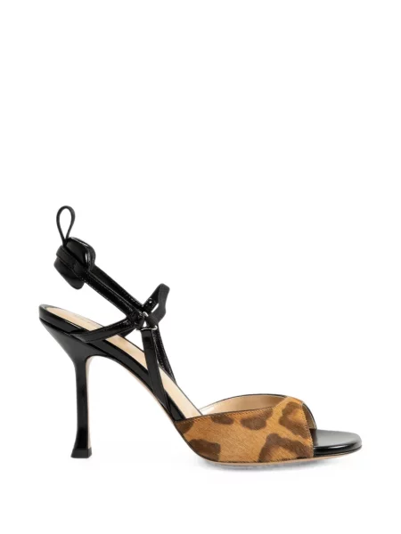 Sandale Fendi cu imagine cu model leopard maro
