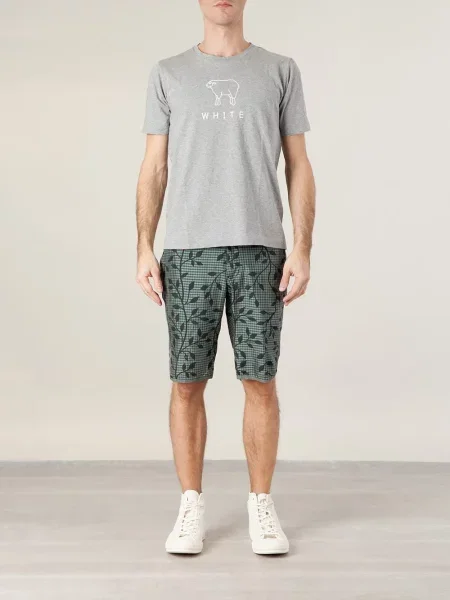 Pantaloni scurți 08sircus cu model floral cu imagine verde