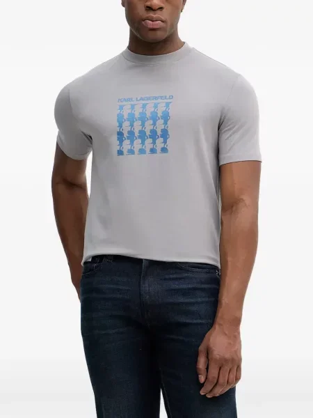 Tricou Karl Lagerfeld cu imagine gri