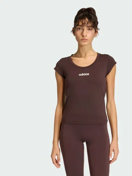 Спортивна футболка adidas перероблений коричневий