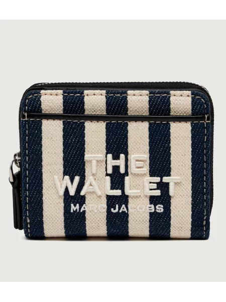 Marc Jacobs Portofel The Stripe Canvas Mini Compact