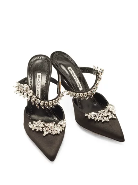 Papuci tip mules Manolo Blahnik negru