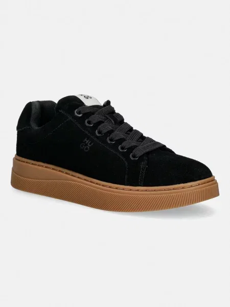 HUGO sneakers din piele întoarsă Lyzz negru