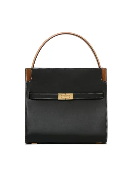 Torebka skórzana Tory Burch skórzana czarna