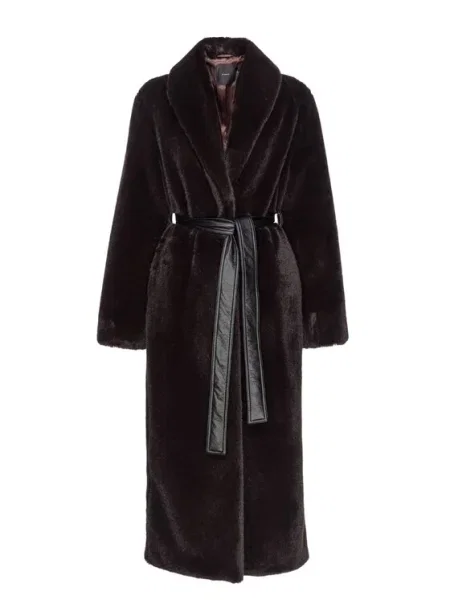 Blană palton de blană Pinko maro