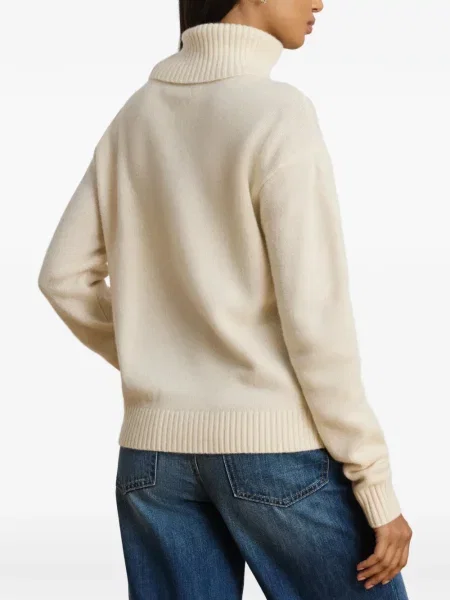Кашмирен пуловер Lauren Ralph Lauren с автограф
