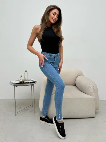ISSA Plus Скіні джинси блакитний