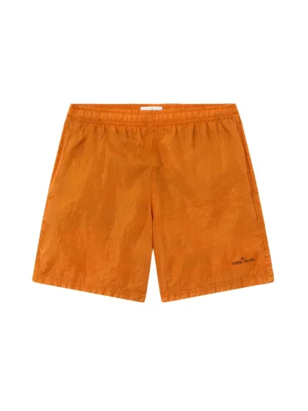 Kąpielówki Stone Island z kamieniami pomarańczowe