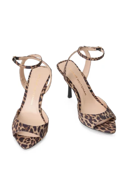 Sandale Stuart Weitzman cu imagine cu model leopard maro