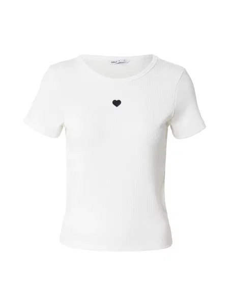 ONLY Tricou ONLELVA JUNE negru alb
