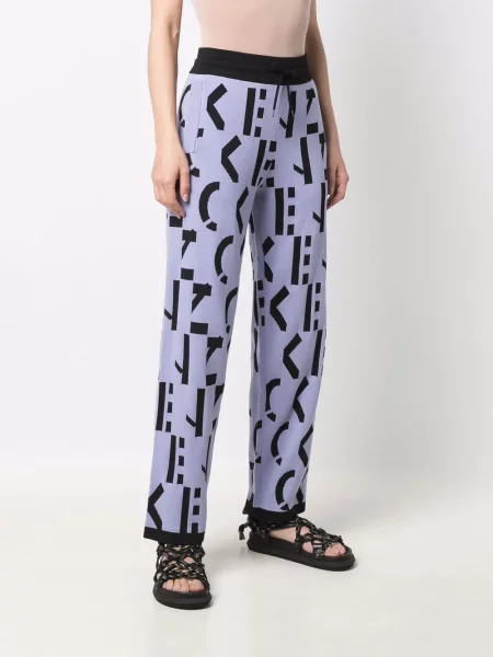 Kalhoty Kenzo s potiskem fialové