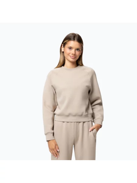 Суичър без качулка Pitbull West Coast бежово