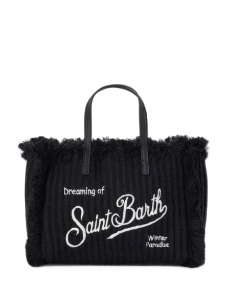 Geantă Mc2 Saint Barth tricotate negru