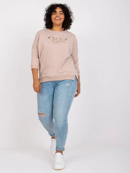 Bluza Fashionhunters bež