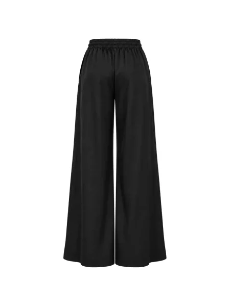 Pantaloni palazzo Kaos cu cordon negru