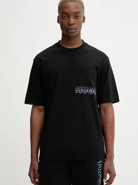 Tričko Hugo Blue s aplikací černá