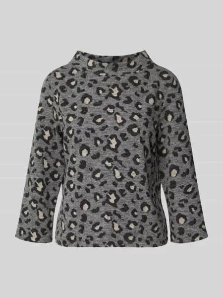 Bluza ze stójką i rękawami o dł. More & More szara