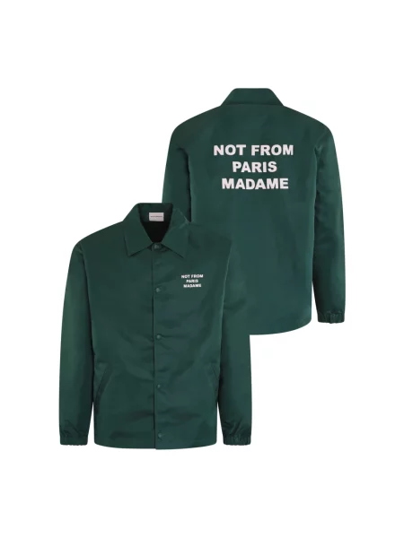 Drôle de Monsieur kurtka La Veste Slogan przejściowa zielony
