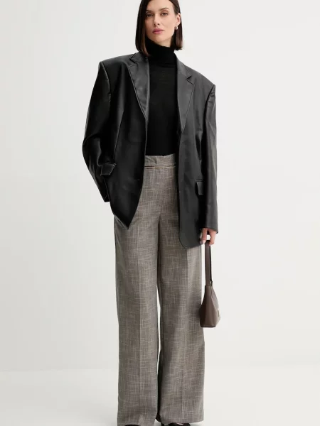 Вовняний светр Simona Corsellini легкий гольф чорний