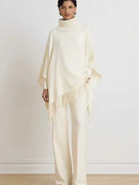 Lauren Ralph Lauren fular de damă cu lână bej