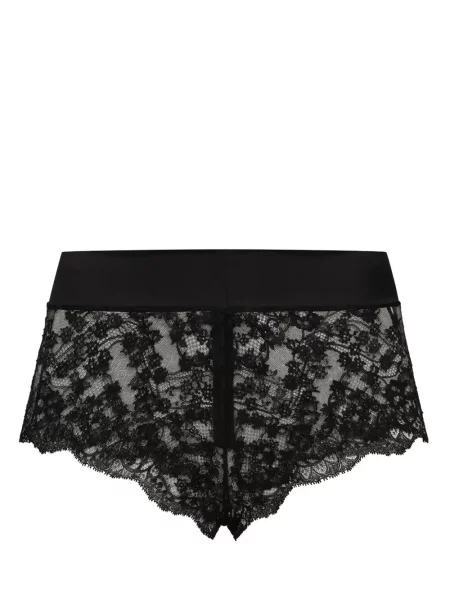 Chiloți Dolce & Gabbana cu model floral din dantelă negru
