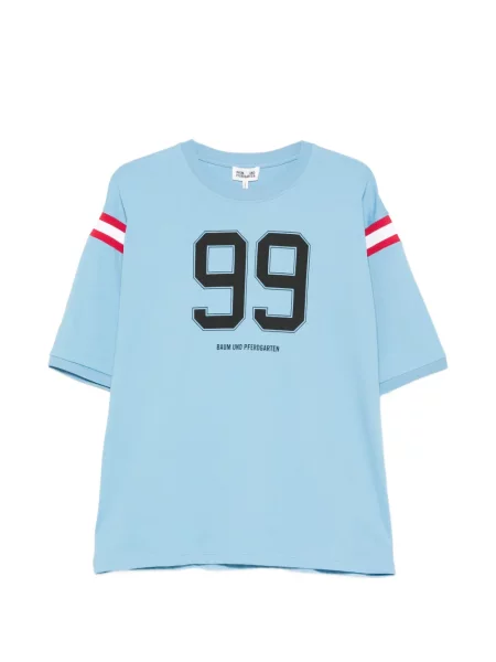 Krótka graficzny koszulka Baum Und Pferdgarten niebieska