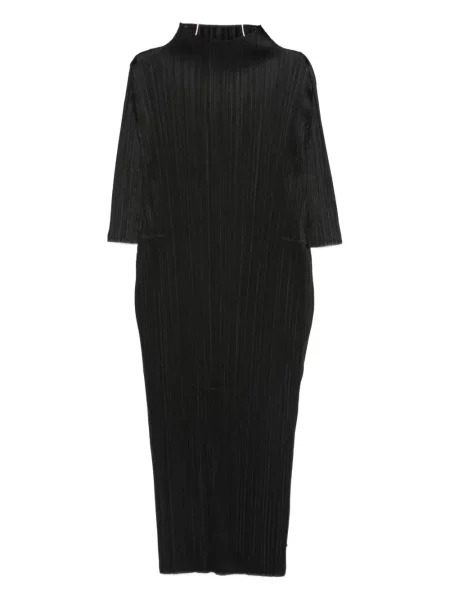 Rochie midi Pleats Please Issey Miyake până la genunchi de costum negru