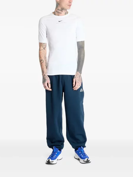Top sport Nike din fleece plisat fără mâneci alb