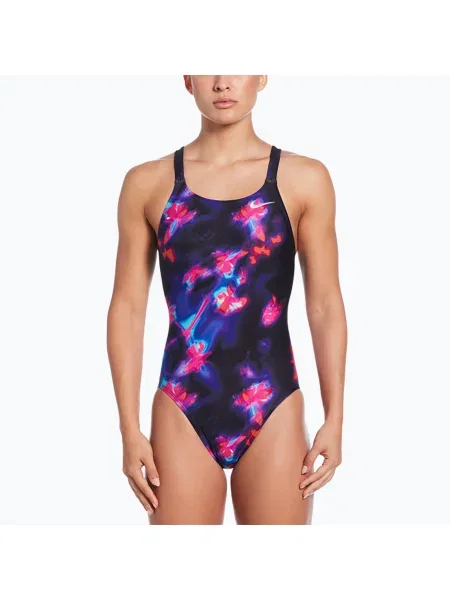 Női egyrészes fürdőruha Nike Hydrastrong Fastback fekete. Méret: 40 fekete