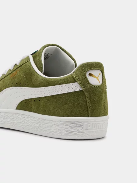 Замшевые классические кеды Puma зеленые