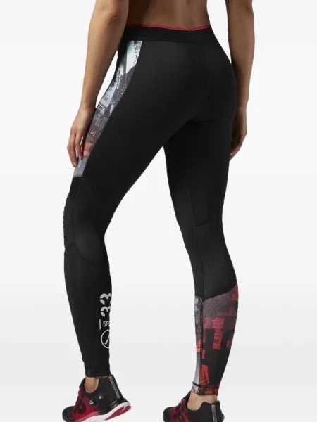 Leggings Reebok cu imagine negru