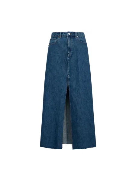 Spódnica jeansowa Silvian Heach do kolan niebieska