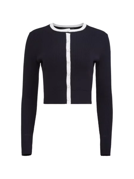 Kardigan Toccin klasyczny prążkowany niebieski