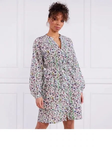 Tommy Hilfiger Rochie CO VOILE FLORAL alb