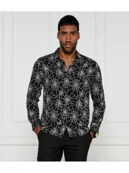 HUGO Cămașă Emero | Relaxed fit negru