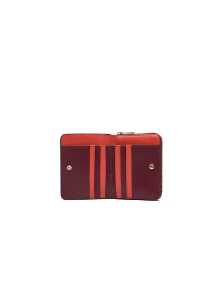 Tommy Hilfiger Peňaženka Th Icon Med Za W/ Flap Seasonal Bordová