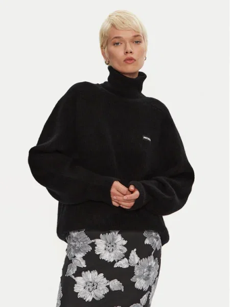 ROTATE Bluză cu gât Drandy negru