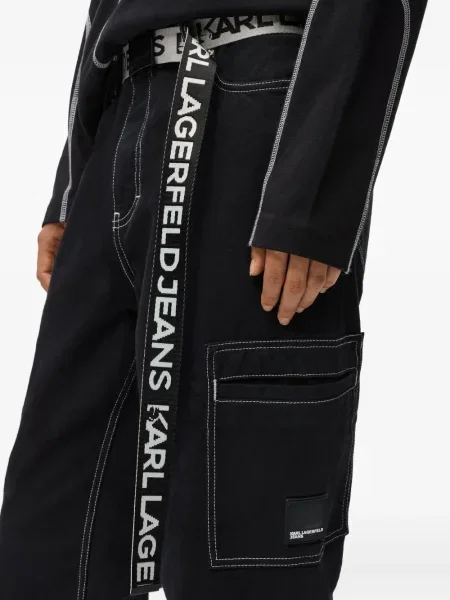 Pantaloni cargo Karl Lagerfeld Jeans negru