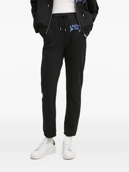 Spodnie Moschino Jeans z nadrukiem czarne