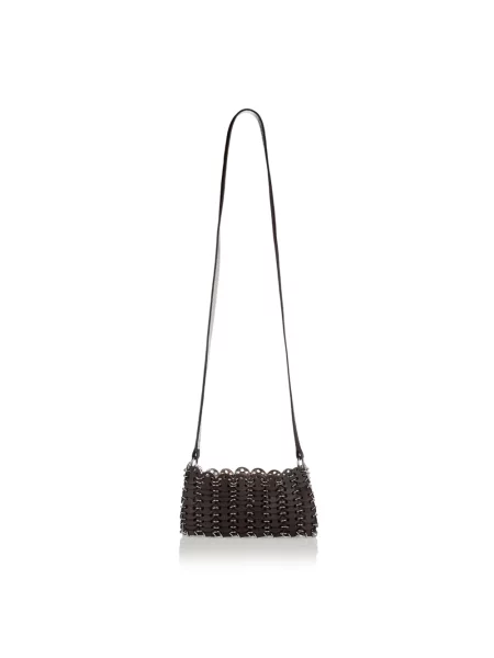 Torebka skórzana Rabanne skórzana brązowa