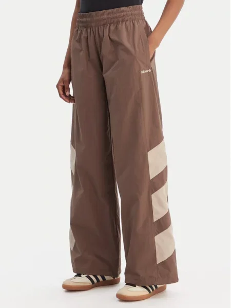 Adidas Spodnji del trenirke Blocked Washed rjava