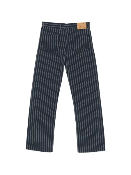 Pantaloni Massimo Alba cu dungi alb