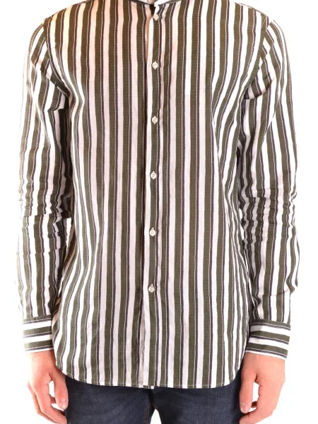 Pruhovaná košile Paolo Pecora černá