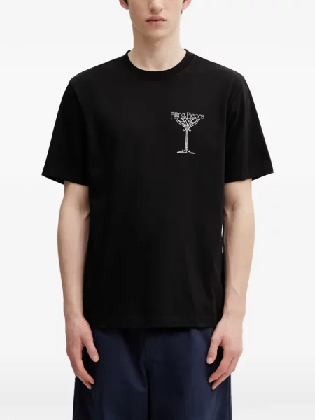 Scurt tricou Filling Pieces cu imagine negru