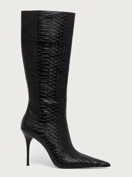 Кожаные сапоги Jeffrey Campbell на шпильке
