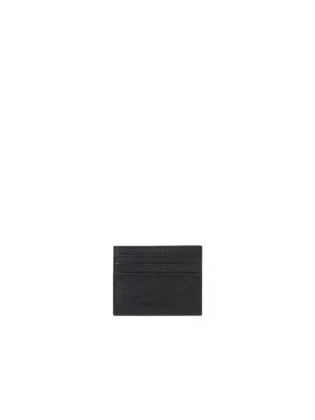 Portfel Emporio Armani z logo czarny