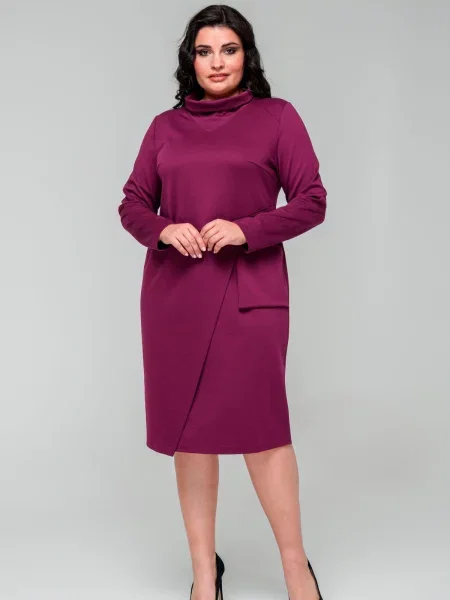 Сукня міді All Posa малиновий віскоза/поліестер